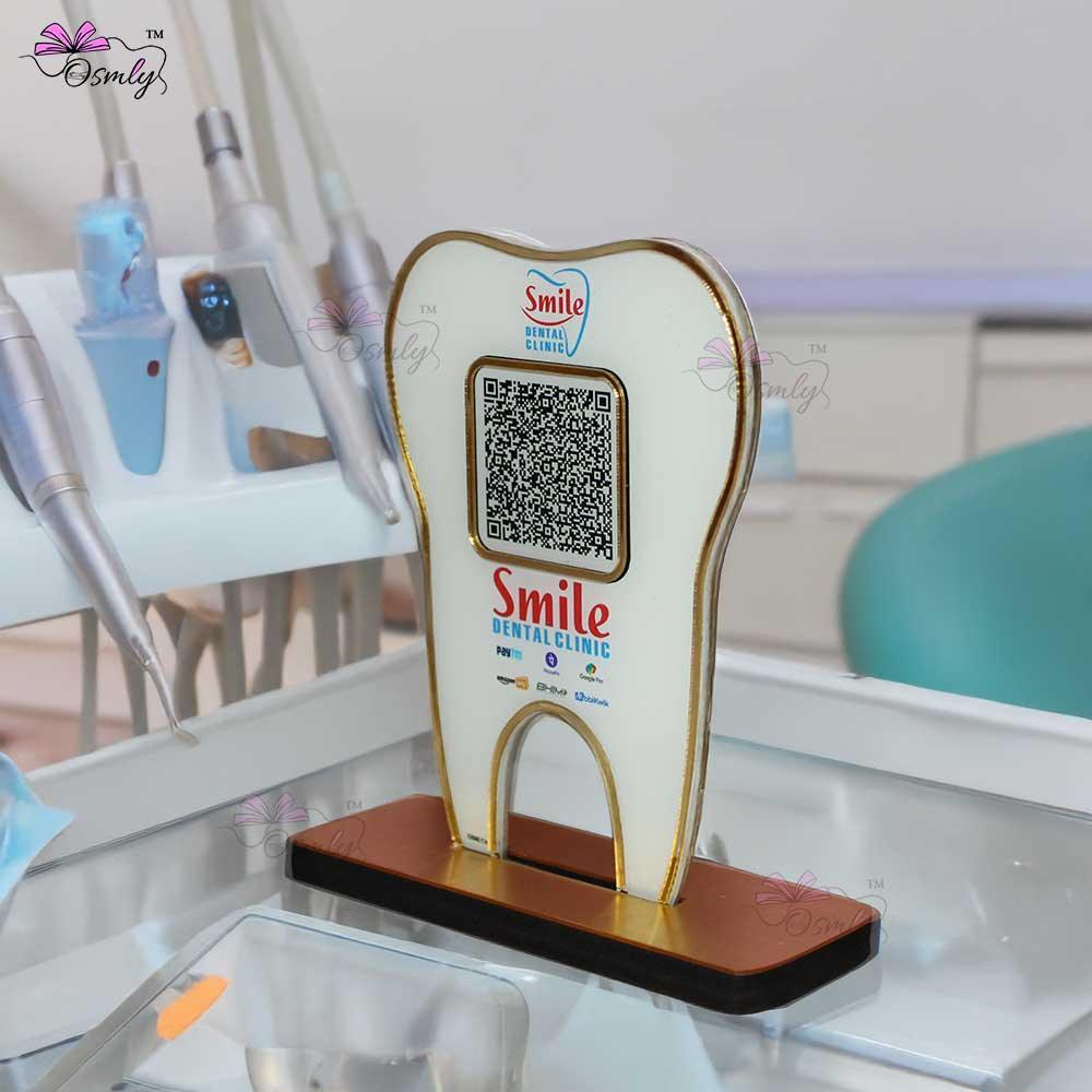 Tooth Shape UPI QR Stand - OSMLY