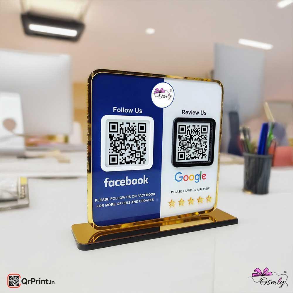 Facebook Google QR Review Stand - OSMLY