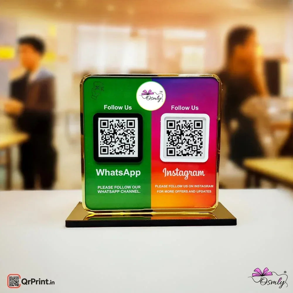 Acrylic WhatsApp Instagram Qr Stand - OSMLY