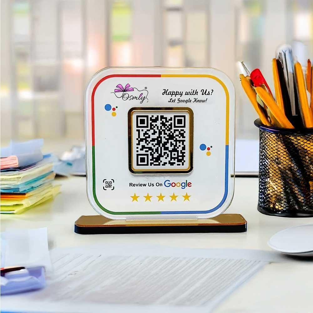 Stylish Google Review QR Stand - OSMLY
