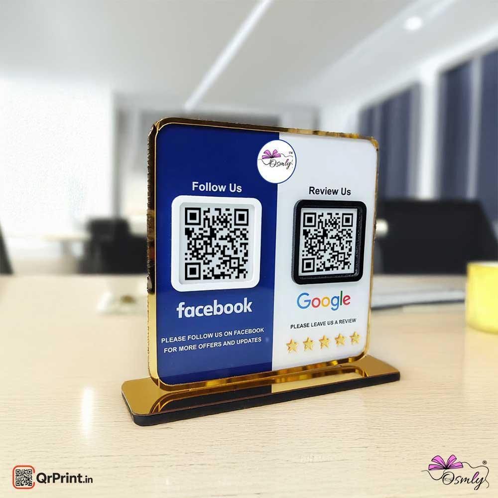 Facebook Google QR Review Stand - OSMLY