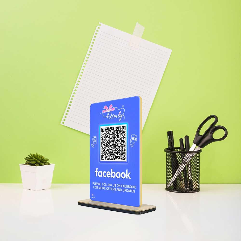 customized_NFC_Enabled_Facebook_QR_Stand - OSMLY