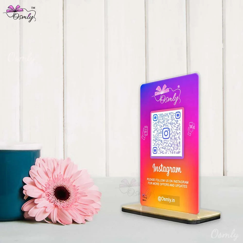 customized_NFC_Enabled_Instagram_QR_Stand - OSMLY