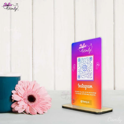 customized_NFC_Enabled_Instagram_QR_Stand - OSMLY
