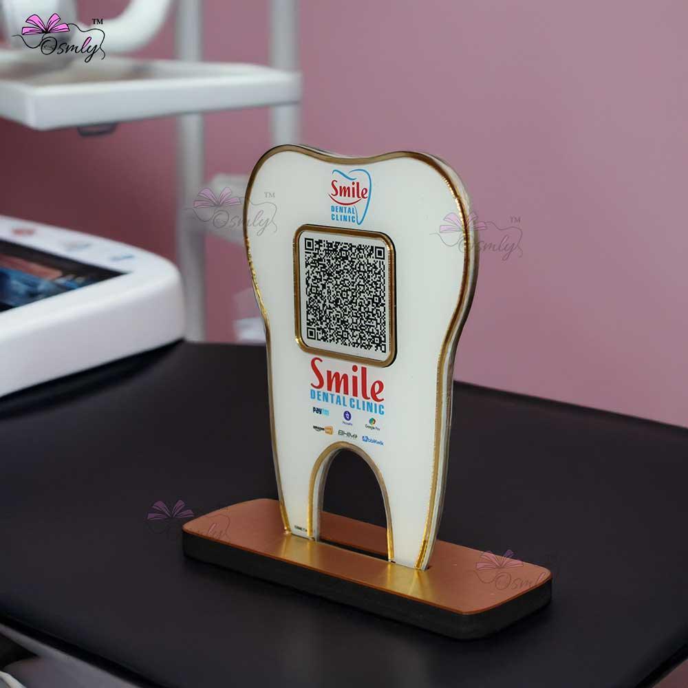 Tooth Shape UPI QR Stand - OSMLY