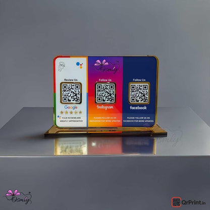 3 in 1 Social Media QR Stand - OSMLY