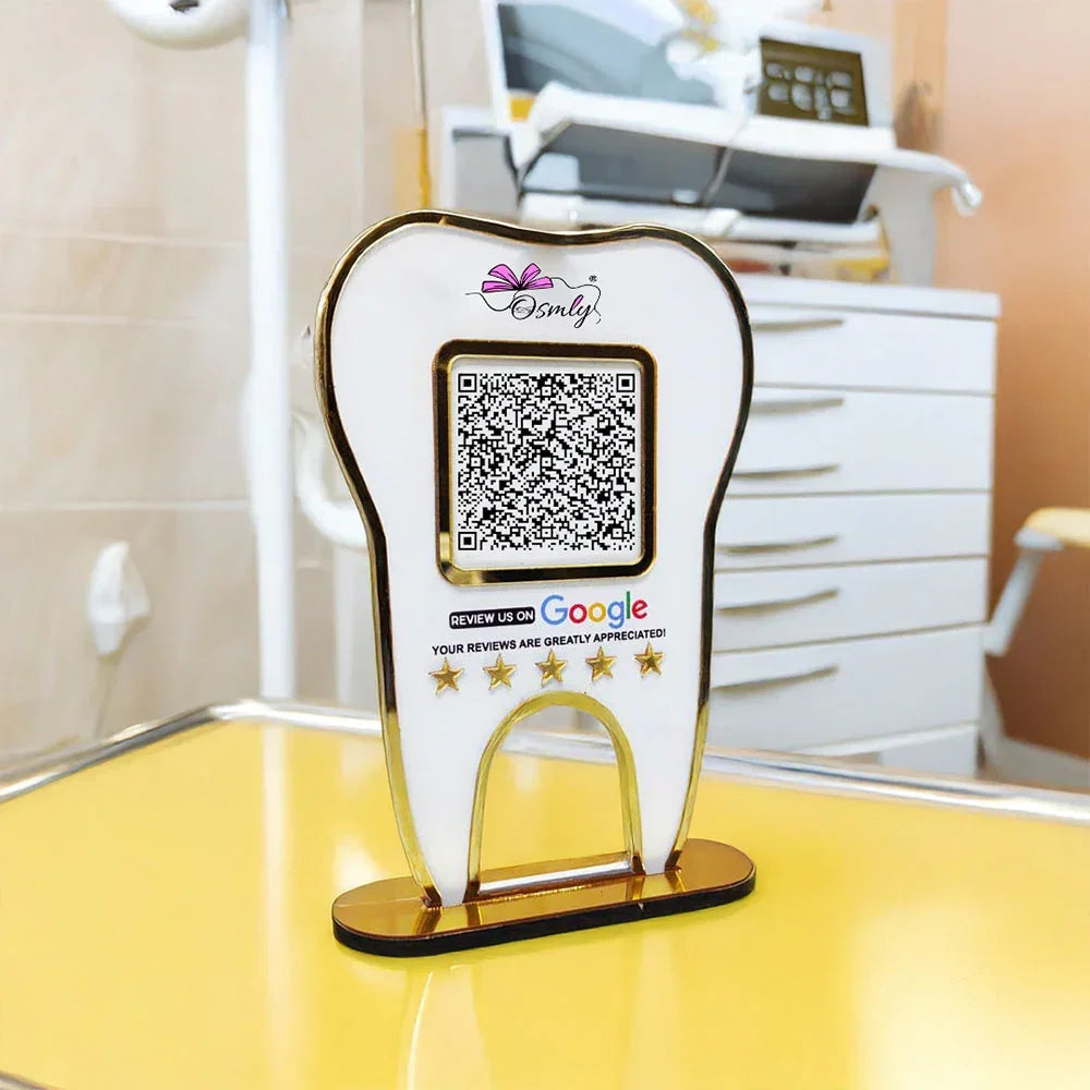 Tooth Shape Dentist QR Stand - OSMLY