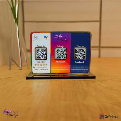 3 in 1 Social Media QR Stand - OSMLY