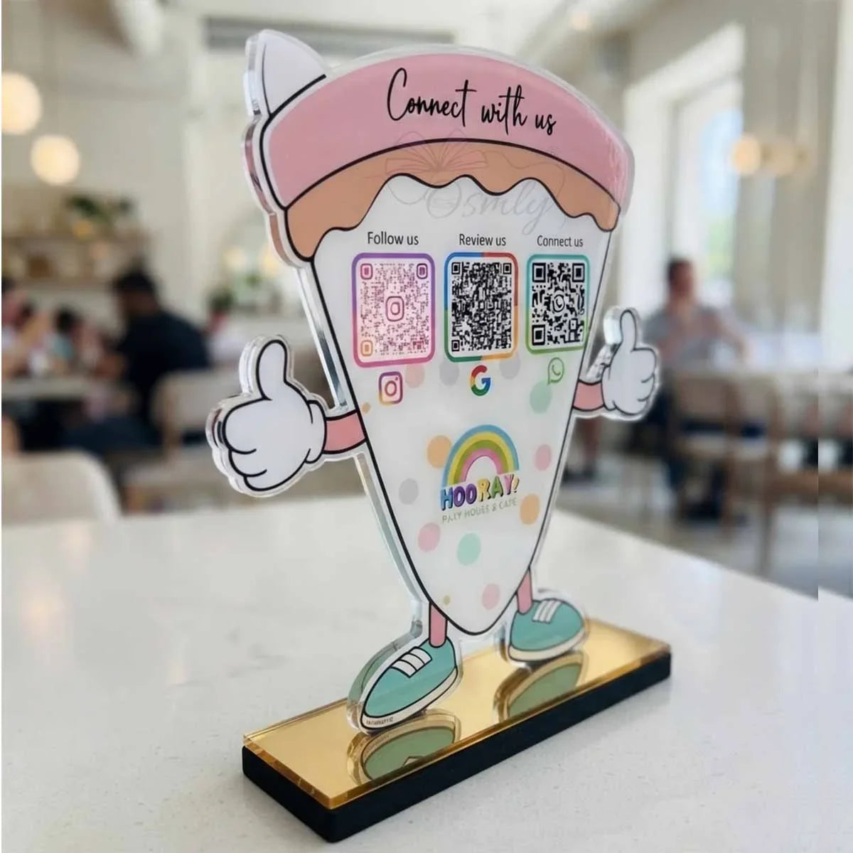 Customized Pizza QR Stand-QR Code Stand-BusienssJi-BusienssJi