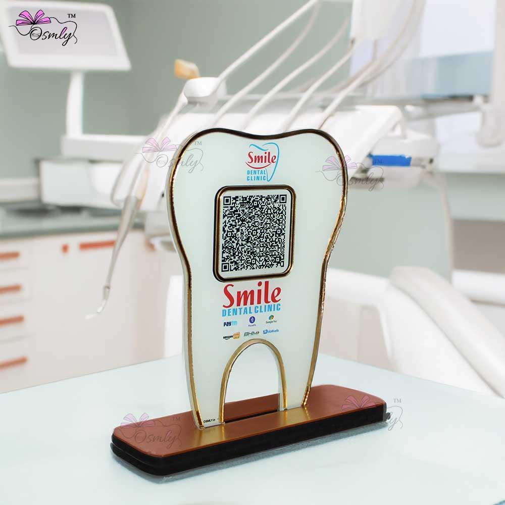 Tooth Shape UPI QR Stand - OSMLY