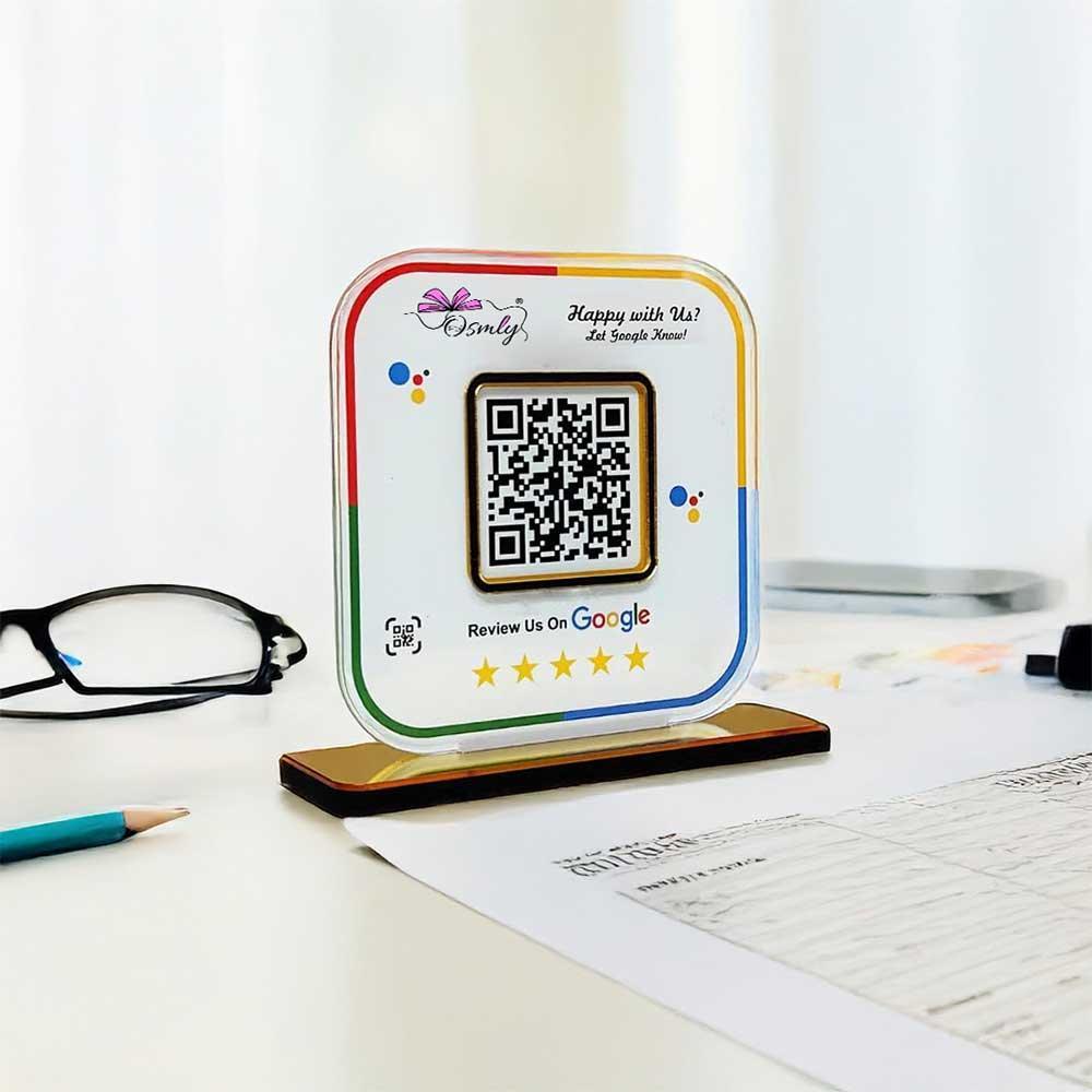 Stylish Google Review QR Stand - OSMLY