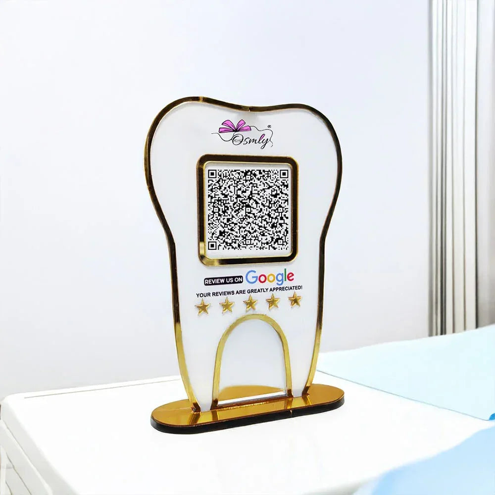 Tooth Shape Dentist QR Stand - OSMLY