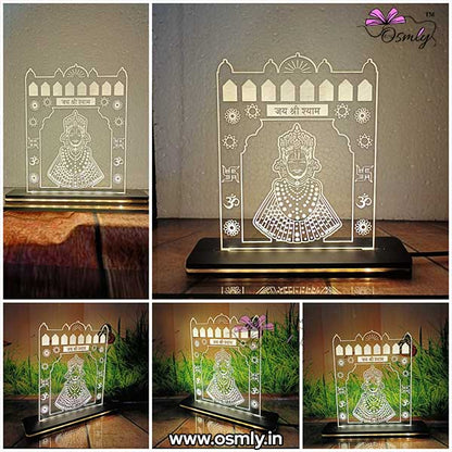 Khatu Shyam Darbar LED Acrylic Lamp - Premium variable from OSMLY - Just Rs. 649! Shop now at BusienssJi