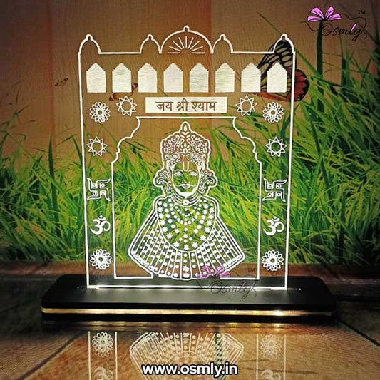 Khatu Shyam Darbar LED Acrylic Lamp - Premium variable from OSMLY - Just Rs. 649! Shop now at BusienssJi