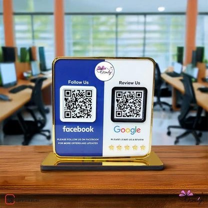 Facebook Google QR Review Stand - OSMLY