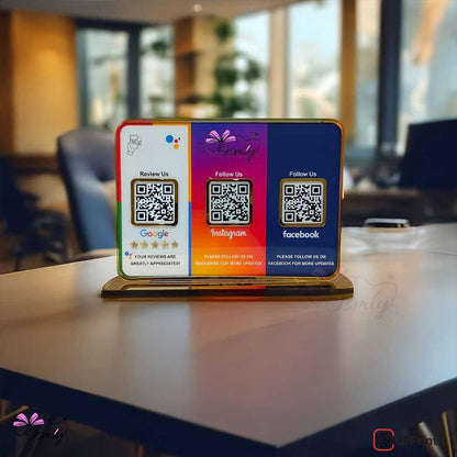 3 in 1 Social Media QR Stand - OSMLY