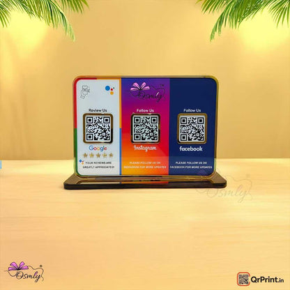 3 in 1 Social Media QR Stand - OSMLY