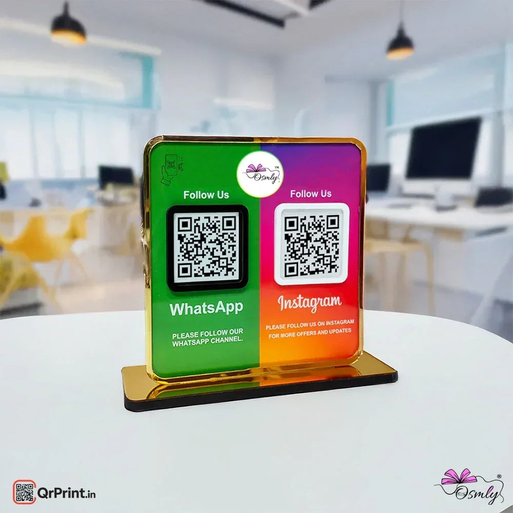 Acrylic WhatsApp Instagram Qr Stand - OSMLY