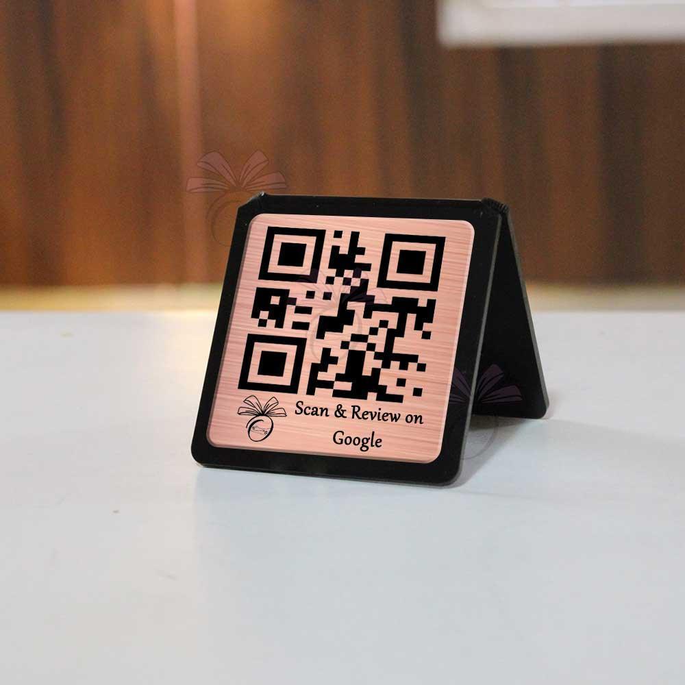 Single Rose Gold Acrylic QR Stand - OSMLY