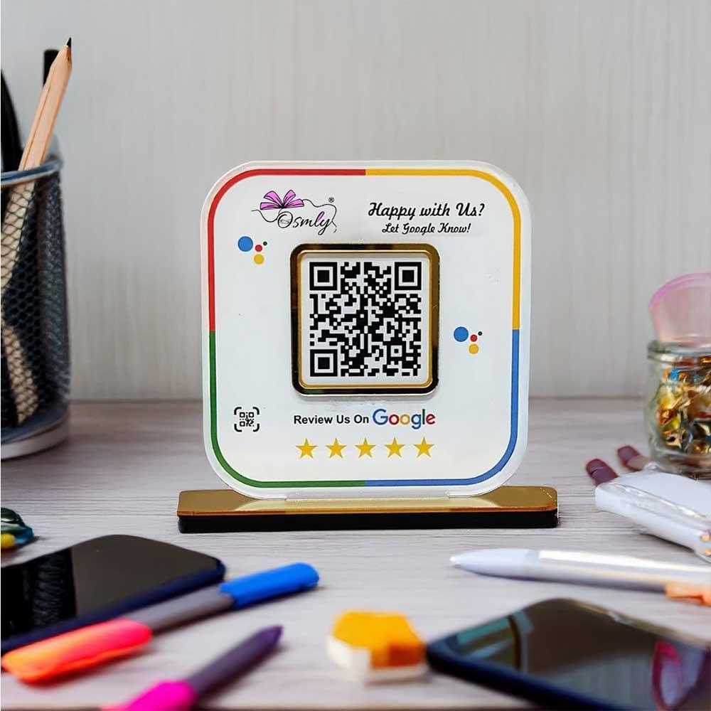 Stylish Google Review QR Stand - OSMLY