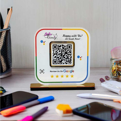 Stylish Google Review QR Stand - OSMLY