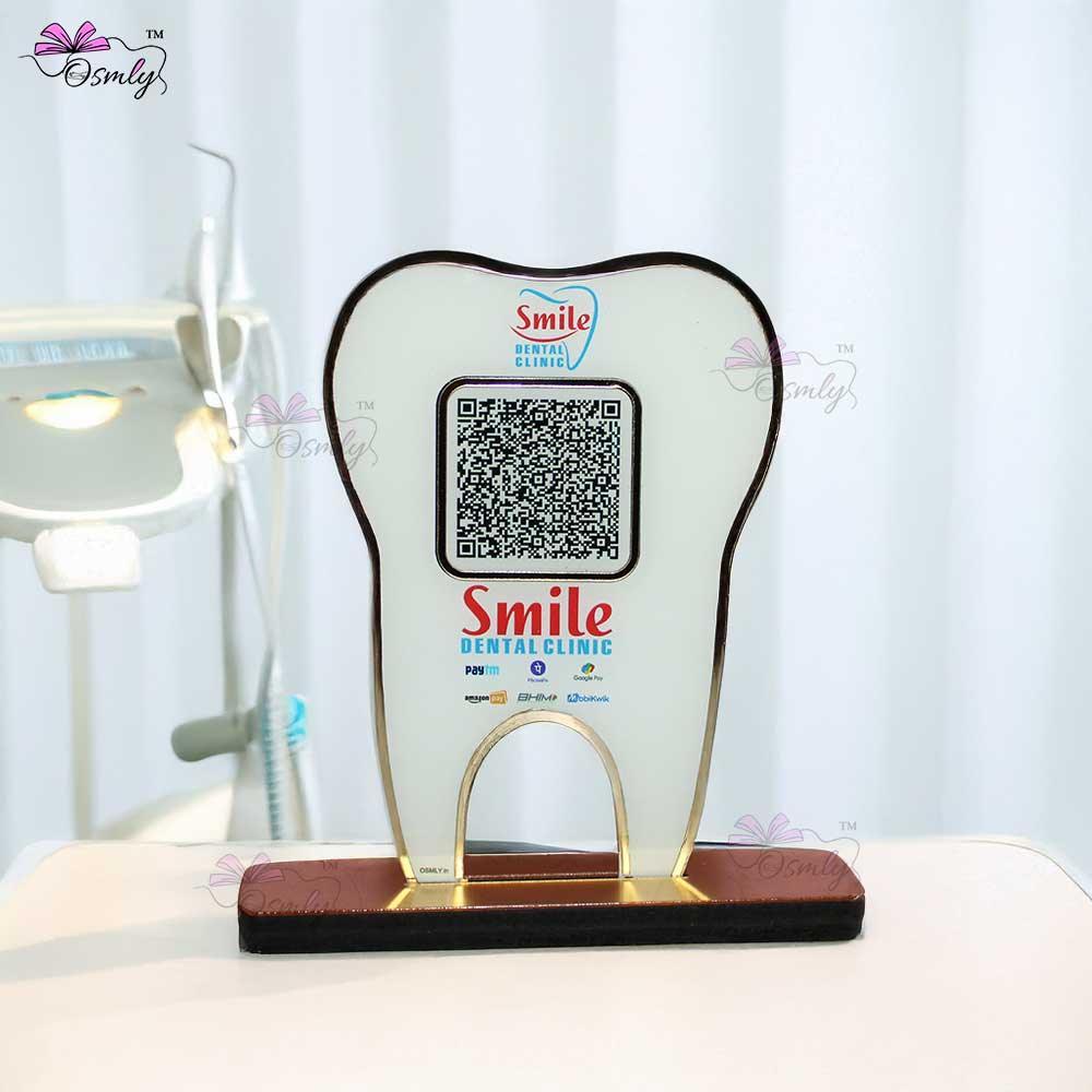 Tooth Shape UPI QR Stand - OSMLY