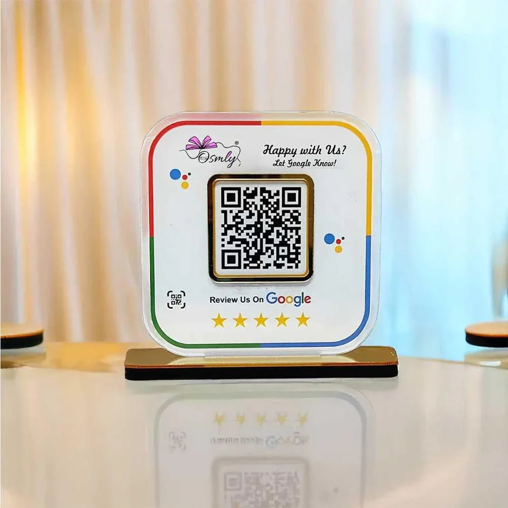 Stylish Google Review QR Stand - OSMLY
