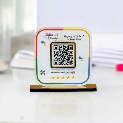 Stylish Google Review QR Stand - OSMLY
