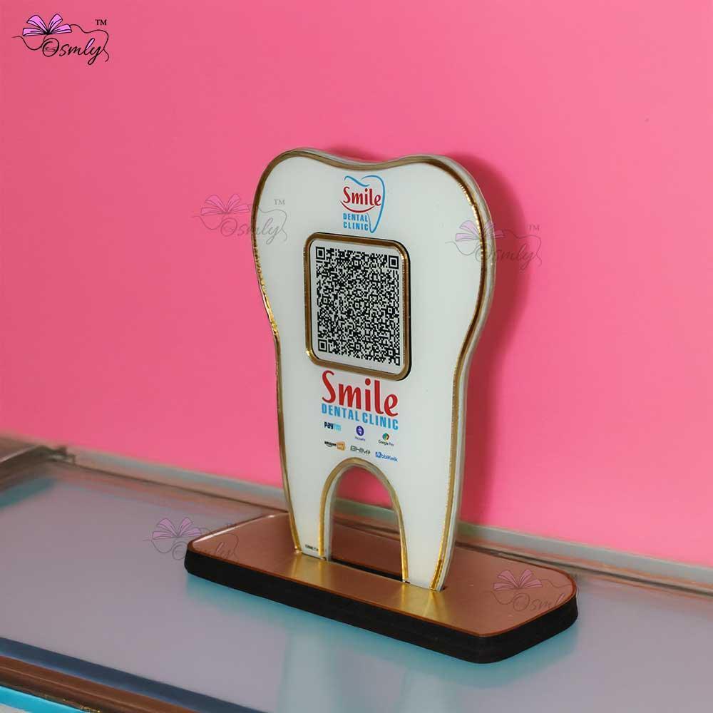 Tooth Shape UPI QR Stand - OSMLY
