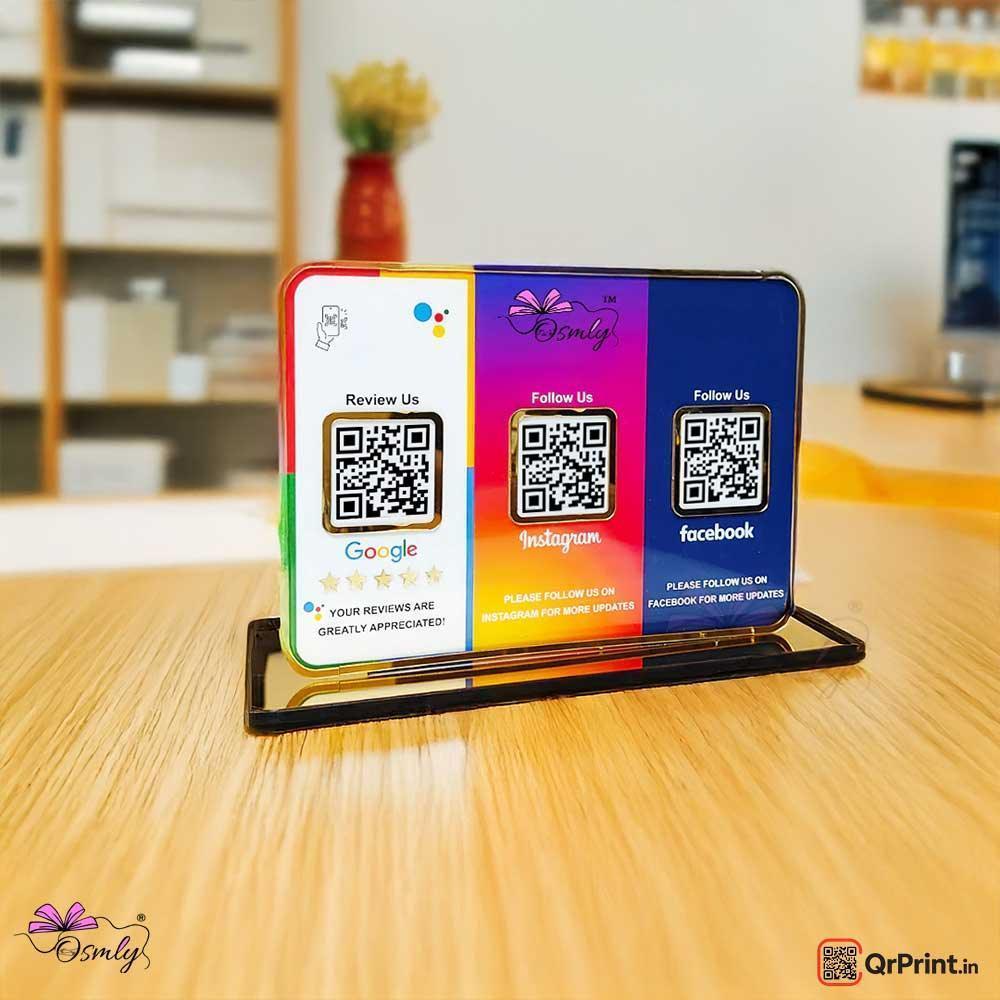 3 in 1 Social Media QR Stand - OSMLY