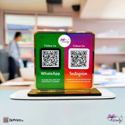 Acrylic WhatsApp Instagram Qr Stand - OSMLY
