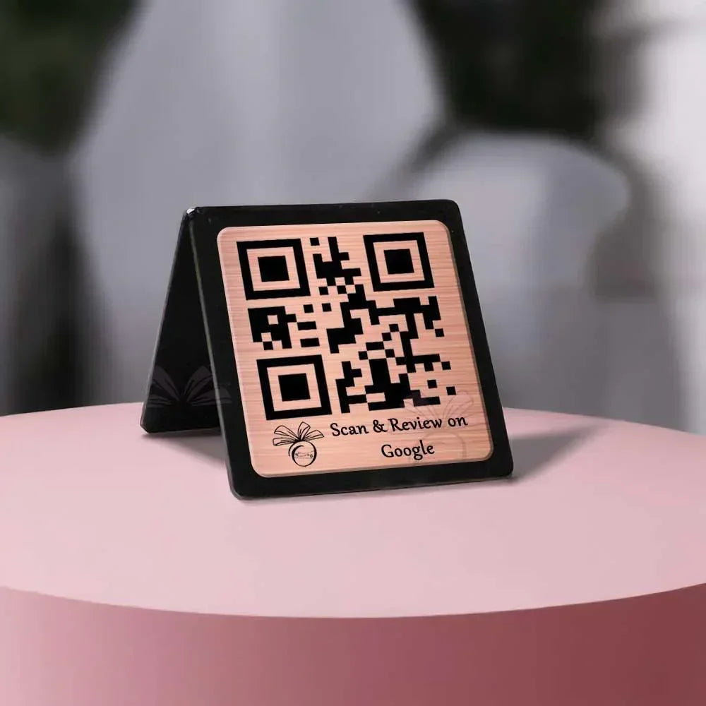 Single Rose Gold Acrylic QR Stand - OSMLY