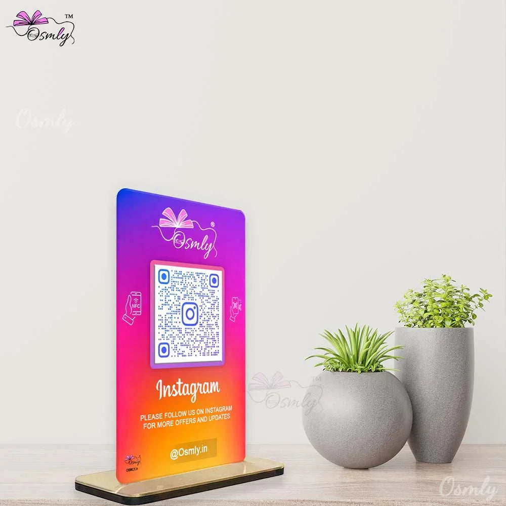 personalized_NFC_Enabled_Instagram_QR_Stand - OSMLY