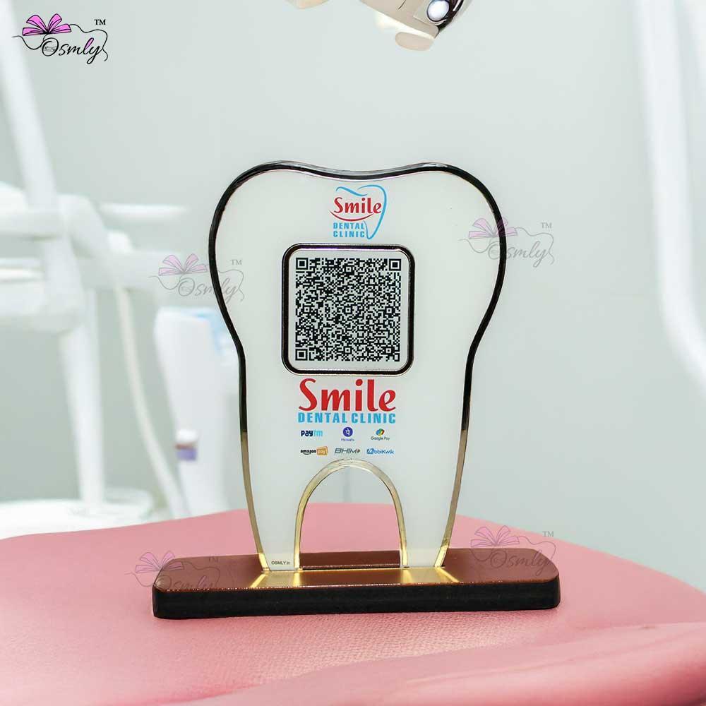 Tooth Shape UPI QR Stand - OSMLY