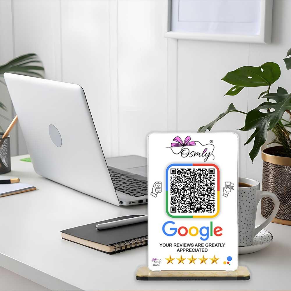 uv_print_NFC_Google_Review_QR_Stand - OSMLY