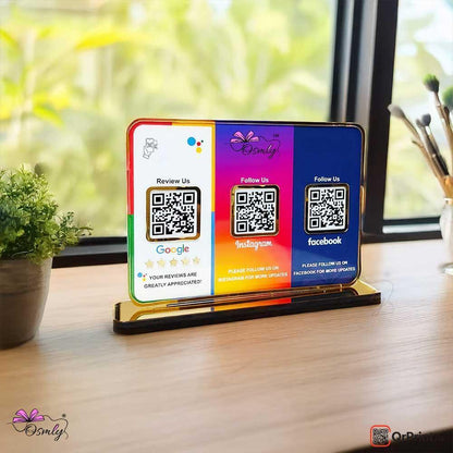 3 in 1 Social Media QR Stand - OSMLY