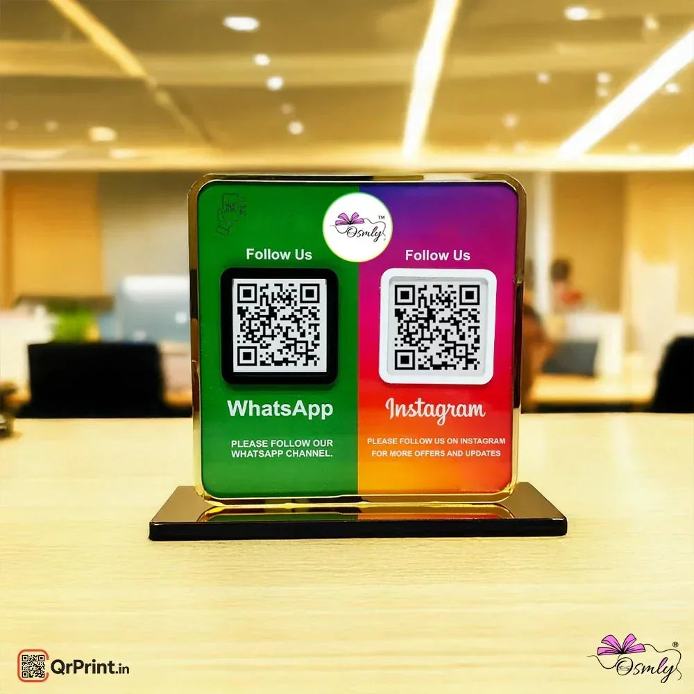 Acrylic WhatsApp Instagram Qr Stand - OSMLY