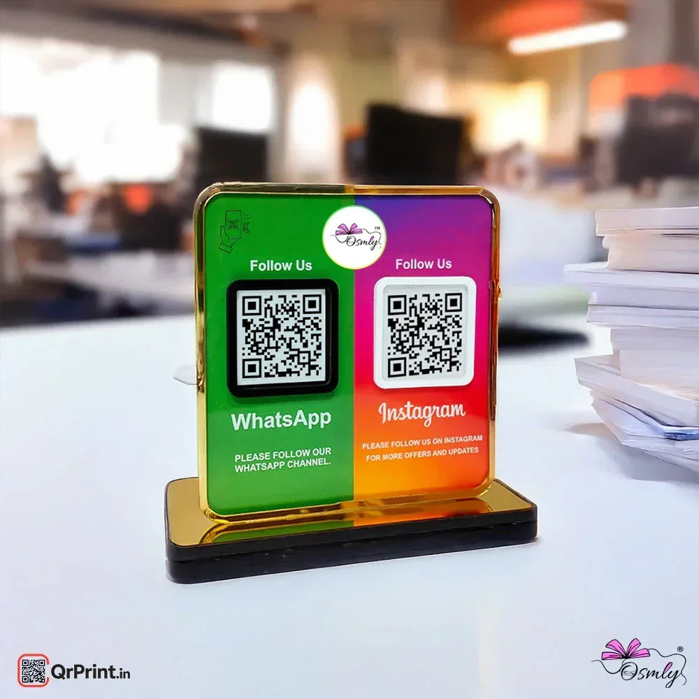 Acrylic WhatsApp Instagram Qr Stand - OSMLY