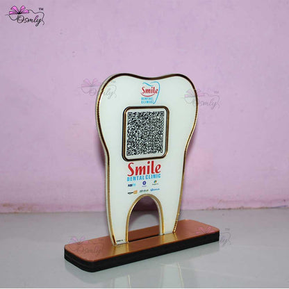 Tooth Shape UPI QR Stand - OSMLY